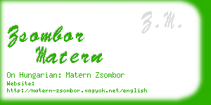 zsombor matern business card